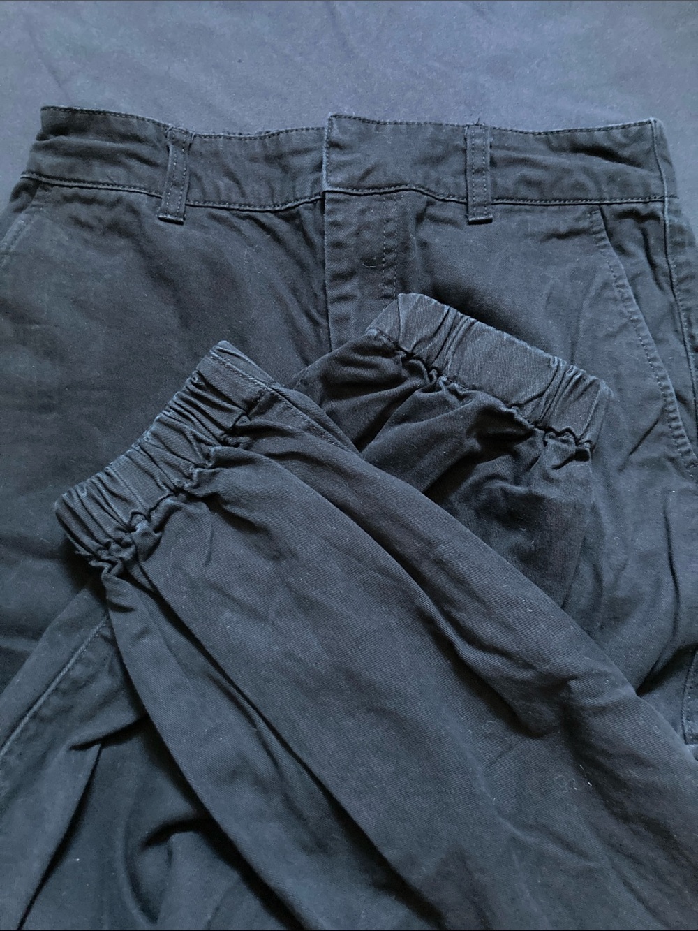 Forever 21 Black Cargo Pants Cinch Elastic Ankle Women's Utility Size Medium - Picture 10 of 11